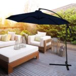 Ombrelone Lateral 3,00M Com Base Azul IWOBLB300AZ - 8