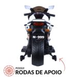 Mini Moto Elétrica Infantil 12V Branco BW301BR - 9