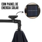 Ombrelone Lateral Com Led 3,00M Preto IWOBLL300PT - 9