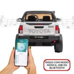 Mini Caminhonete Toyota Hilux 2 Assentos 24V Branco BW294BR - 9