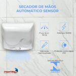 Secador De Mãos Automático Sensor 16M/S 1500W IWSMA16 - 3