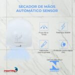 Secador De Mãos Automático Sensor 12M/S 1500W IWSMA12 - 3