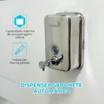 Dispenser Sabonete Manual Inox 500ml IWDSM500 - 3