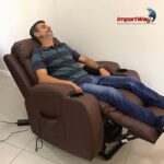 Poltrona De Amamentação Com Balanço USB Reclinável Caramelo - IWPRMAUCM - 10