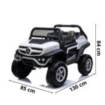 UTV Quadriciclo Elétrico Mercedes Benz Unimog 24V Branco BW295BR - 2