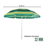 Guarda Sol 2,40M Estampa Verde IWGS240-03 - 2