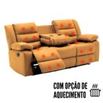 Poltrona Tripla Reclinável Com Função De Massagem Marrom IWPTRMMR - 3
