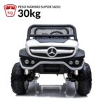 UTV Quadriciclo Elétrico Mercedes Benz Unimog 24V Branco BW295BR - 3