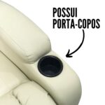 Poltrona De Amamentação Com Balanço USB Reclinável Bege - IWPRMAUBG - 4