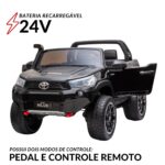 Mini Caminhonete Toyota Hilux 2 Assentos 24V Preto BW294PT - 4