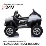 UTV Quadriciclo Elétrico Mercedes Benz Unimog 24V Branco BW295BR - 4