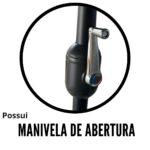 Ombrelone Central Led Varetas 2,70m Azul IWOBCL270AZ - 5