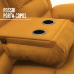 Poltrona Tripla Reclinável Com Função De Massagem Marrom IWPTRMMR - 5