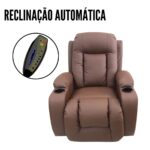 Poltrona De Amamentação Com Balanço USB Reclinável Caramelo - IWPRMAUCM - 5
