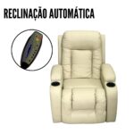 Poltrona De Amamentação Com Balanço USB Reclinável Bege - IWPRMAUBG - 5