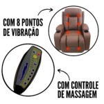 Poltrona De Amamentação Com Balanço USB Reclinável Caramelo - IWPRMAUCM - 6