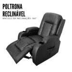 Poltrona De Amamentação Com Balanço USB Reclinável Preta - IWPRMAUPT - 8