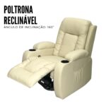 Poltrona De Amamentação Com Balanço USB Reclinável Bege - IWPRMAUBG - 8