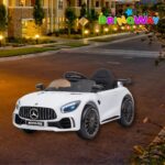 Mini Carro Elétrico 12V Mercedes Benz AMG GT R Licenciado Branco BW314BR - 10