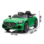 Mini Carro Elétrico 12V Mercedes Benz AMG GT R Licenciado Verde BW315VD - 2