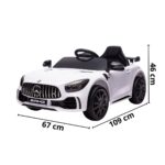 Mini Carro Elétrico 12V Mercedes Benz AMG GT R Licenciado Branco BW315BR - 2