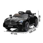 Mini Carro Elétrico 12V Mercedes Benz AMG GT R Licenciado Preto BW315PT - 2