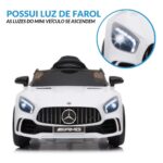 Mini Carro Elétrico 12V Mercedes Benz AMG GT R Licenciado Branco BW314BR - 3