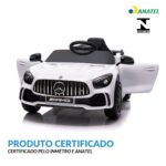 Mini Carro Elétrico 12V Mercedes Benz AMG GT R Licenciado Branco BW315BR - 7
