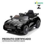 Mini Carro Elétrico 12V Mercedes Benz AMG GT R Licenciado Preto BW315PT - 7