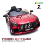 Mini Carro Elétrico 12V Mercedes Benz AMG GT R Licenciado Vermelho BW315VM - 7