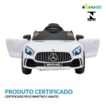 Mini Carro Elétrico 12V Mercedes Benz AMG GT R Licenciado Branco BW314BR - 7