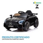 Mini Carro Elétrico 12V Mercedes Benz AMG GT R Licenciado Preto BW314PT - 7