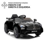 Mini Carro Elétrico 12V Mercedes Benz AMG GT R Licenciado Preto BW315PT - 9