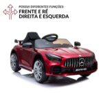 Mini Carro Elétrico 12V Mercedes Benz AMG GT R Licenciado Vermelho BW315VM - 9