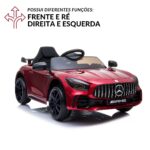 Mini Carro Elétrico 12V Mercedes Benz AMG GT R Licenciado Vermelho BW315VM - 9