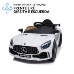 Mini Carro Elétrico 12V Mercedes Benz AMG GT R Licenciado Branco BW314BR - 9