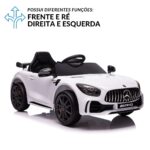 Mini Carro Elétrico 12V Mercedes Benz AMG GT R Licenciado Branco BW315BR - 9