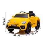 Mini Carro Elétrico Volkswagen Beetle Dune 6V Amarelo BW274AM - 2