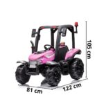 Mini Trator Elétrico 12V Rosa BW319RS - 2