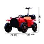 Mini Carro Elétrico Retrô 12V Vermelho BW322VM - 2