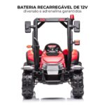 Mini Trator Elétrico 12V Vermelho BW319VM - 4