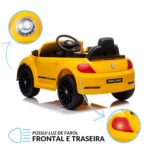 Mini Carro Elétrico Volkswagen Beetle Dune 6V Amarelo BW274AM - 5