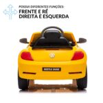 Mini Carro Elétrico Volkswagen Beetle Dune 6V Amarelo BW274AM - 7