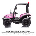 Mini Trator Elétrico 12V Rosa BW319RS - 7