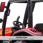 Mini Trator Elétrico 12V Vermelho BW319VM - 9