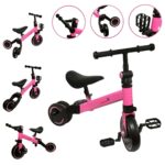 Bicicleta Equilíbrio Infantil 3 Em 1 Rosa BW312RS - 1