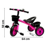 Triciclo Infantil Rosa BW308RS - 2