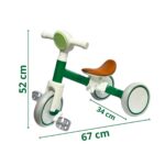 Bicicleta Equilíbrio Infantil 2 Em 1 Branco E Verde BW310VD - 2