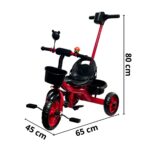 Triciclo Infantil Com Empurrador Vermelho BW311VM - 2