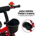 Triciclo Infantil Com Empurrador Vermelho BW311VM - 4